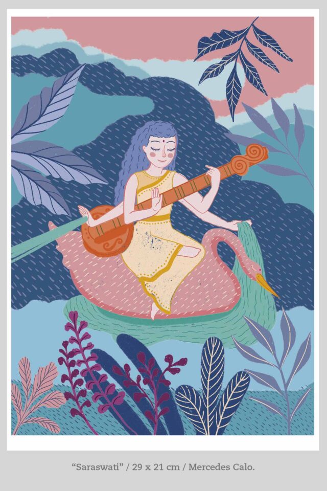 “Saraswati” Print 29 x 21 cm